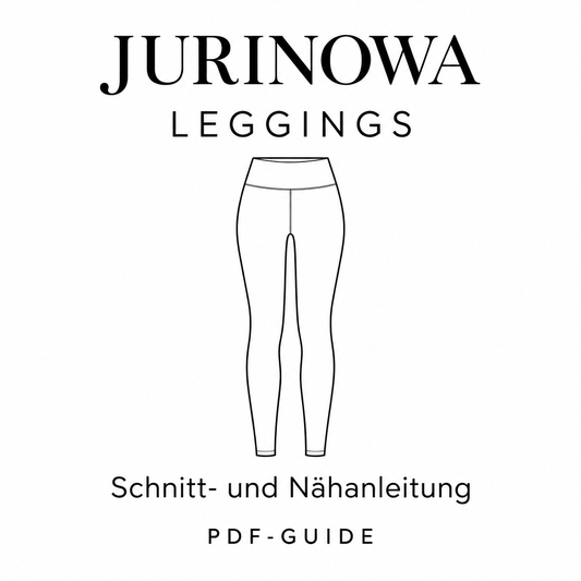 JURINOWA Leggings – Schwarz-Weiß-Cover der PDF-Schnitt- und Nähanleitung